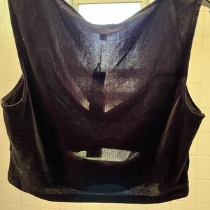 Elegant black top size large 90% polyester 10% spandex by express